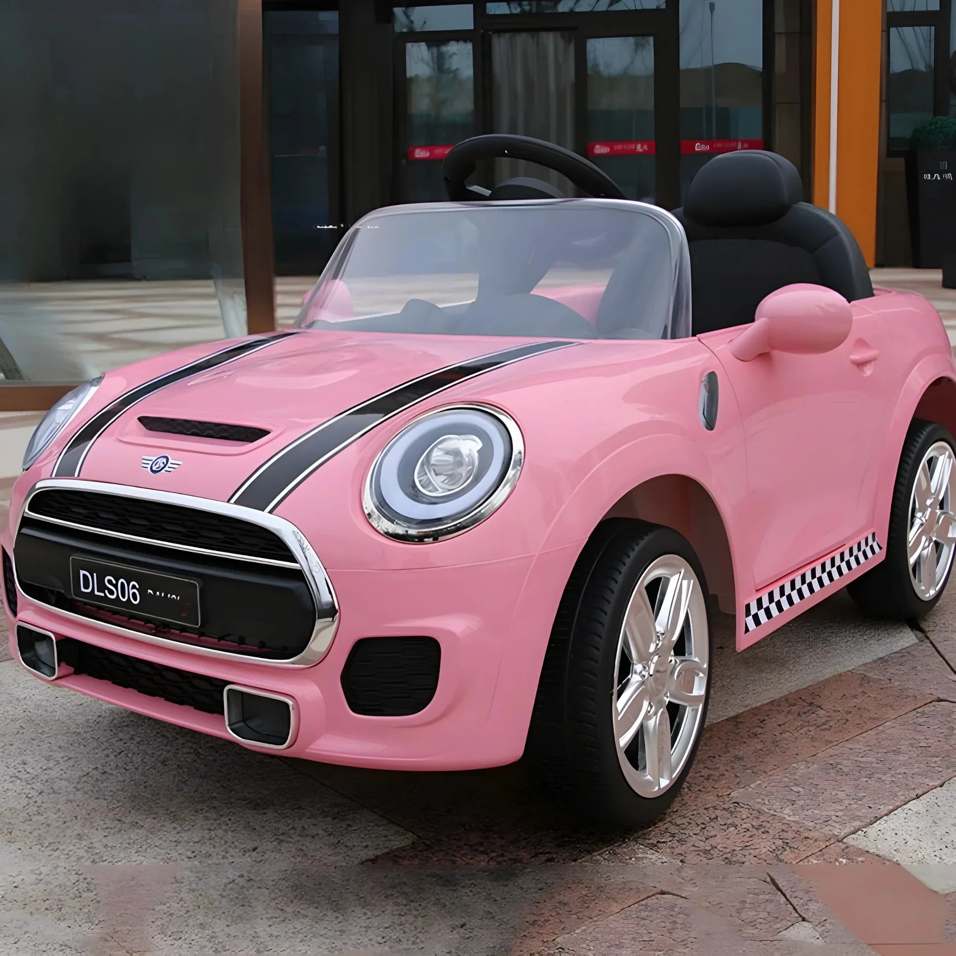 Electric Car Battery Operated Pink Mini Cooper Ride On Car Mini