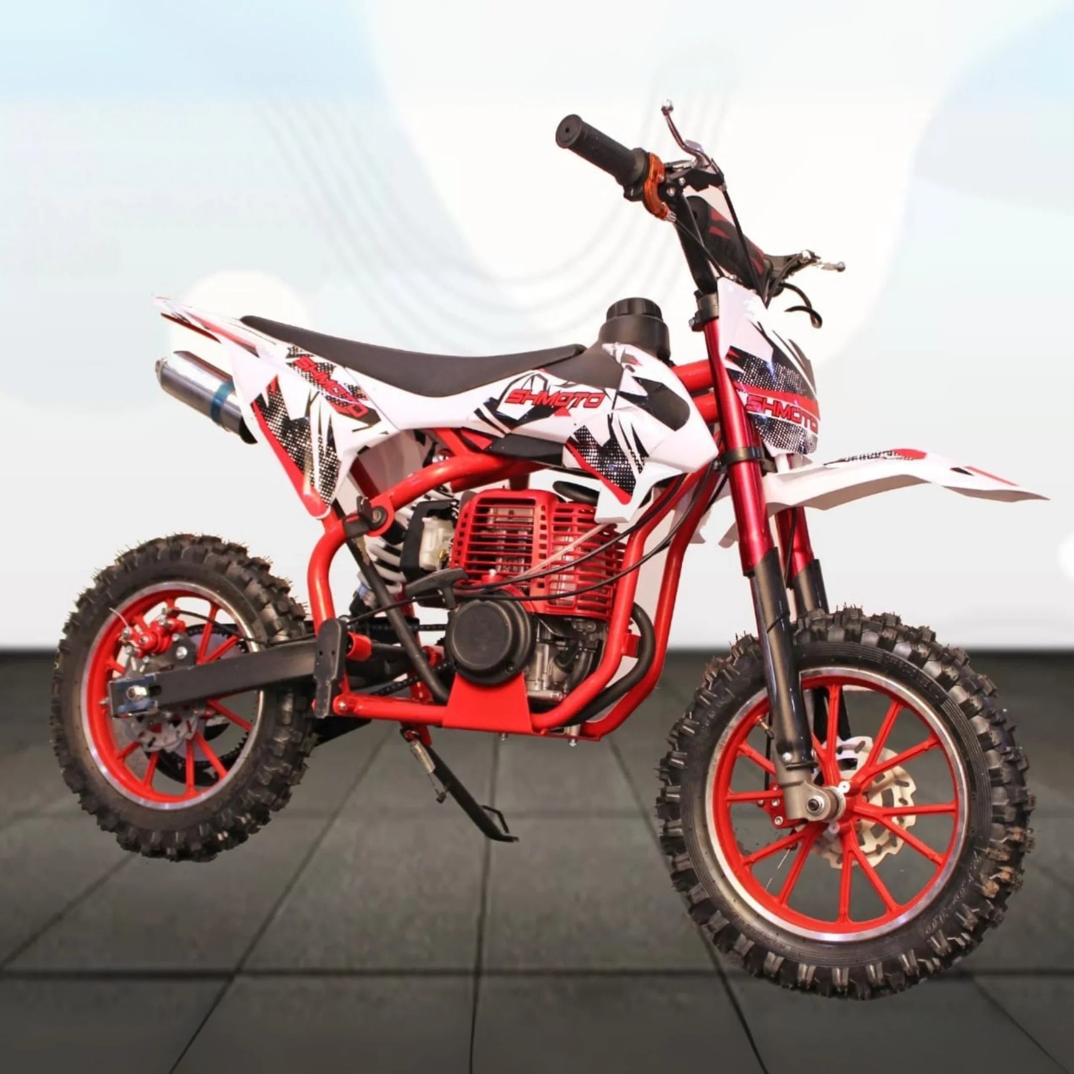 50cc Mini Dirt Bike – 4-Stroke Engine, Pull Start, All Disc Brakes, Kid-Friendly Off-Road Motorbike