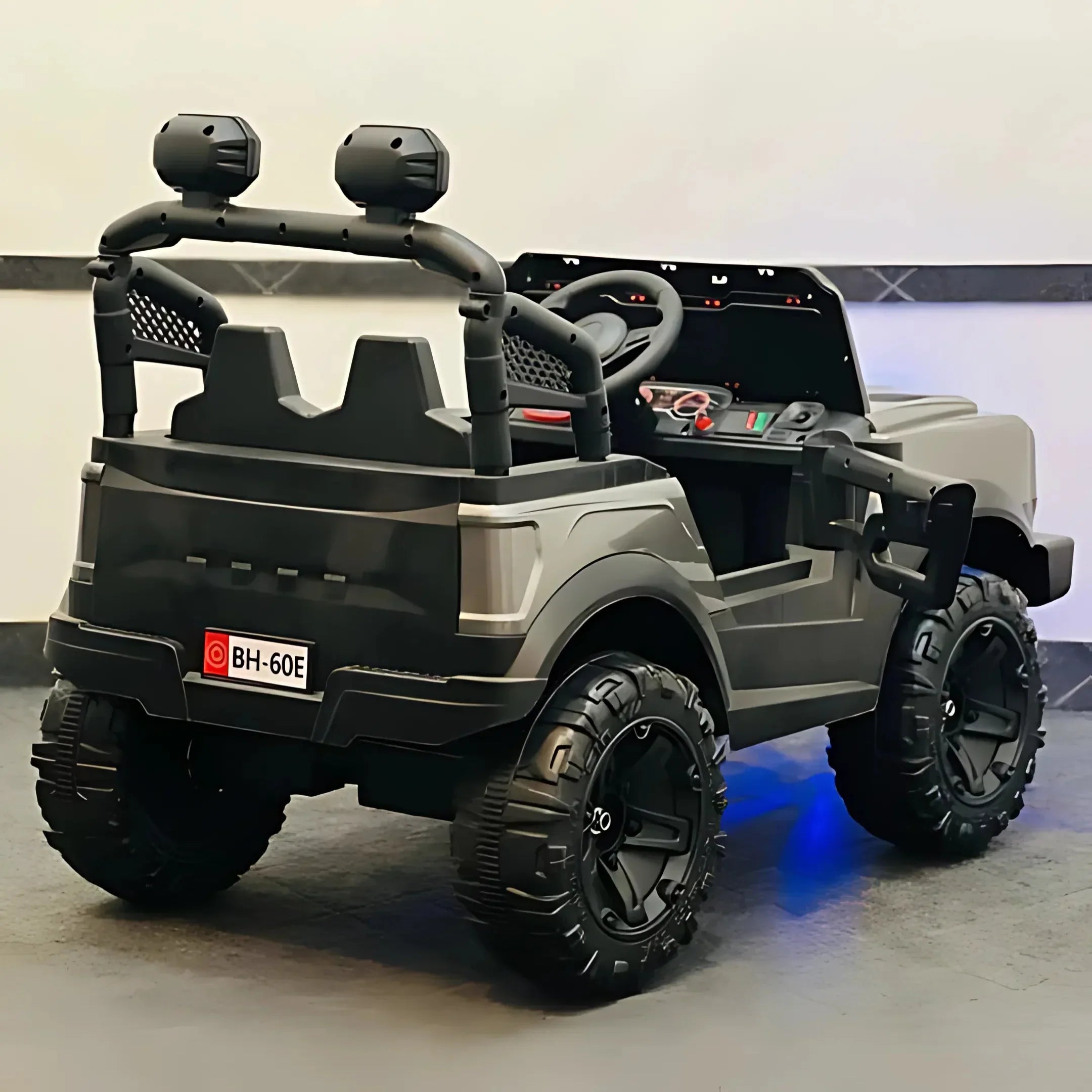 12V BH-60E Off-Road Kids Electric Jeep with LED Lights, Music & Parental Remote – Ride-On SUV for Ages 2–8