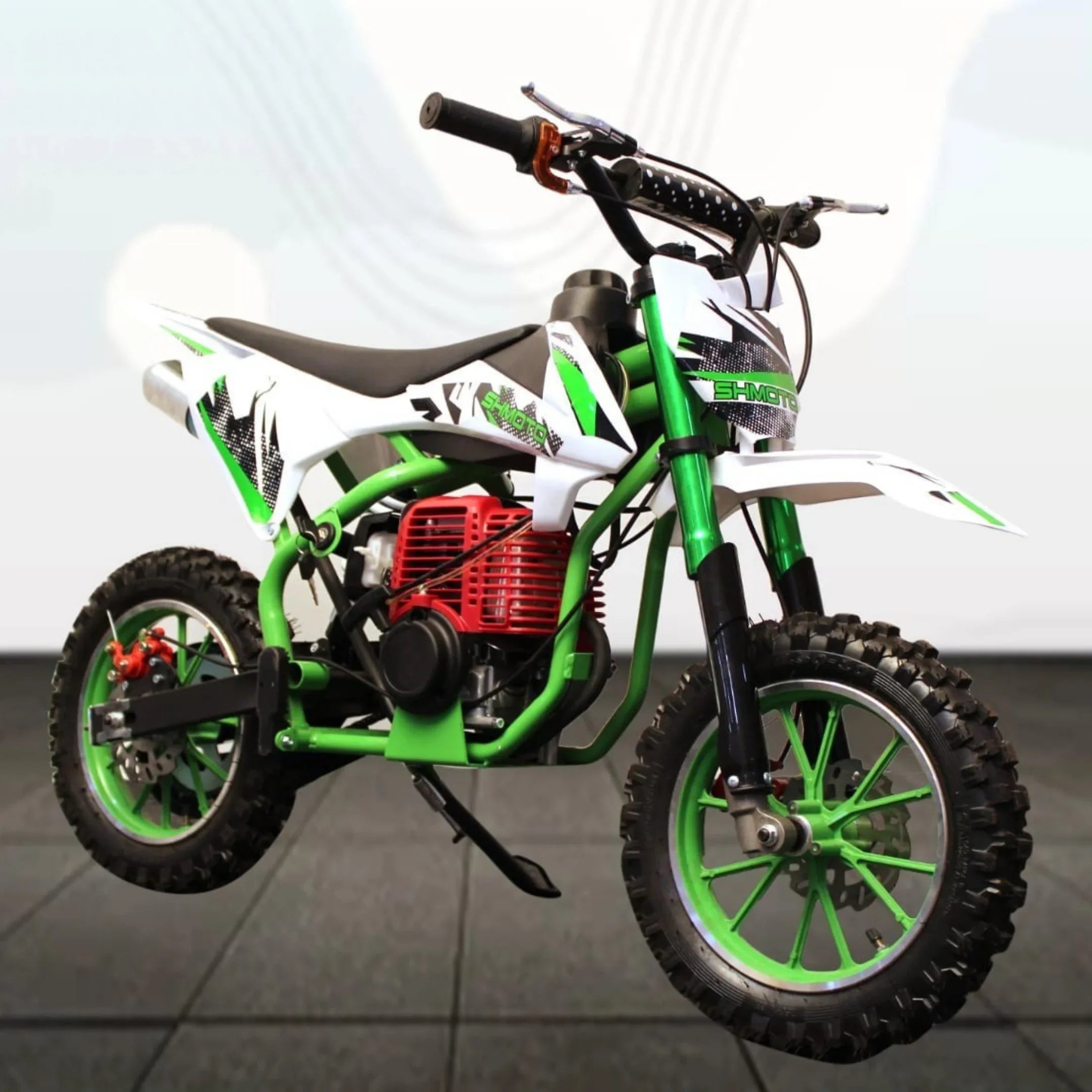 50cc Mini Dirt Bike – 4-Stroke Engine, Pull Start, All Disc Brakes, Kid-Friendly Off-Road Motorbike