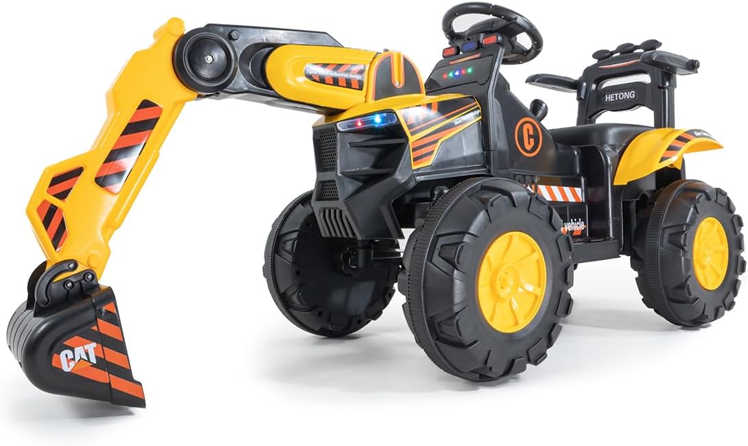 11CART Kids Ride-On JCB Excavator | 12V Battery-Powered Excavator Toy