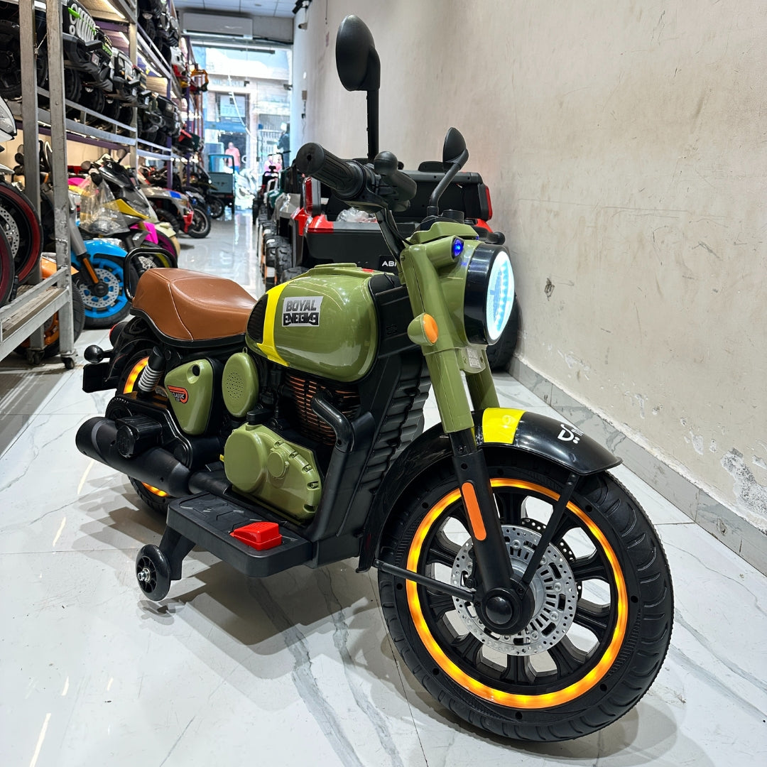 11CART Royal Enfield–Style Bullet Kids Electric Ride-On Bike