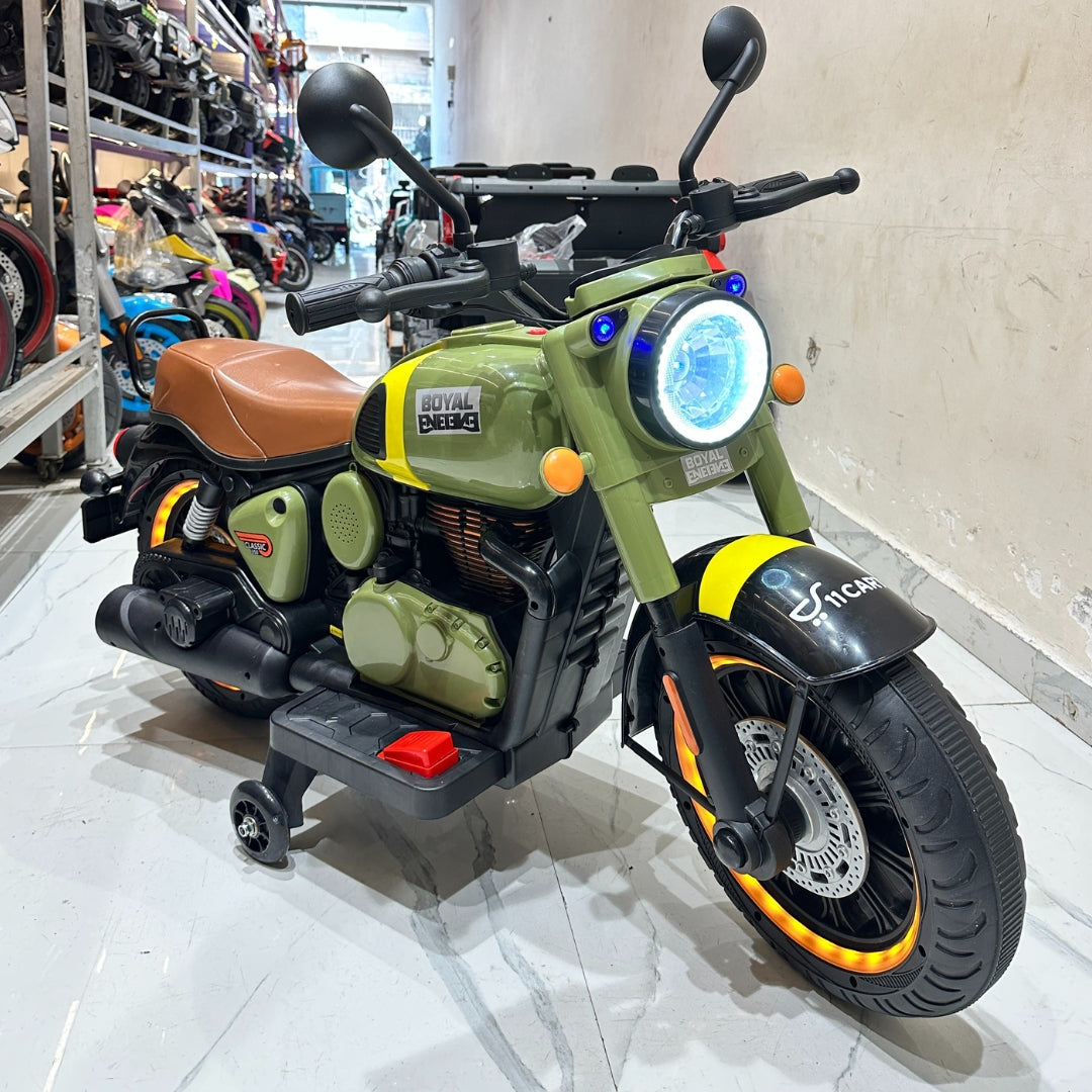 11CART Royal Enfield–Style Bullet Kids Electric Ride-On Bike