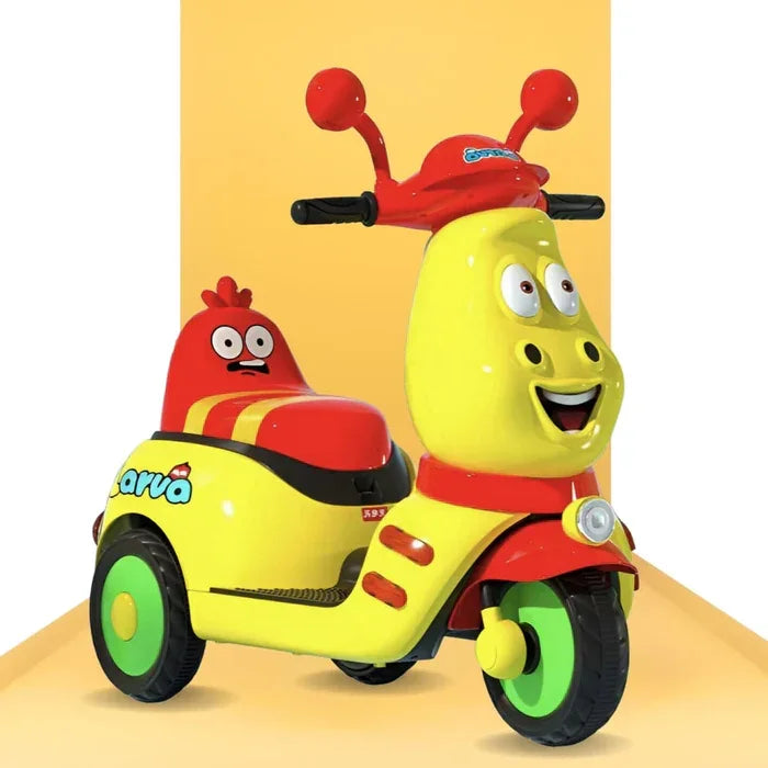 Durable plastic kids scooter – ride on bike with music and storage