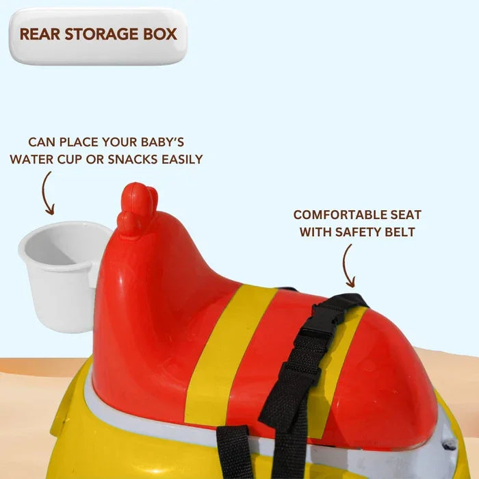 Rechargeable ride on scooter designed for young kids