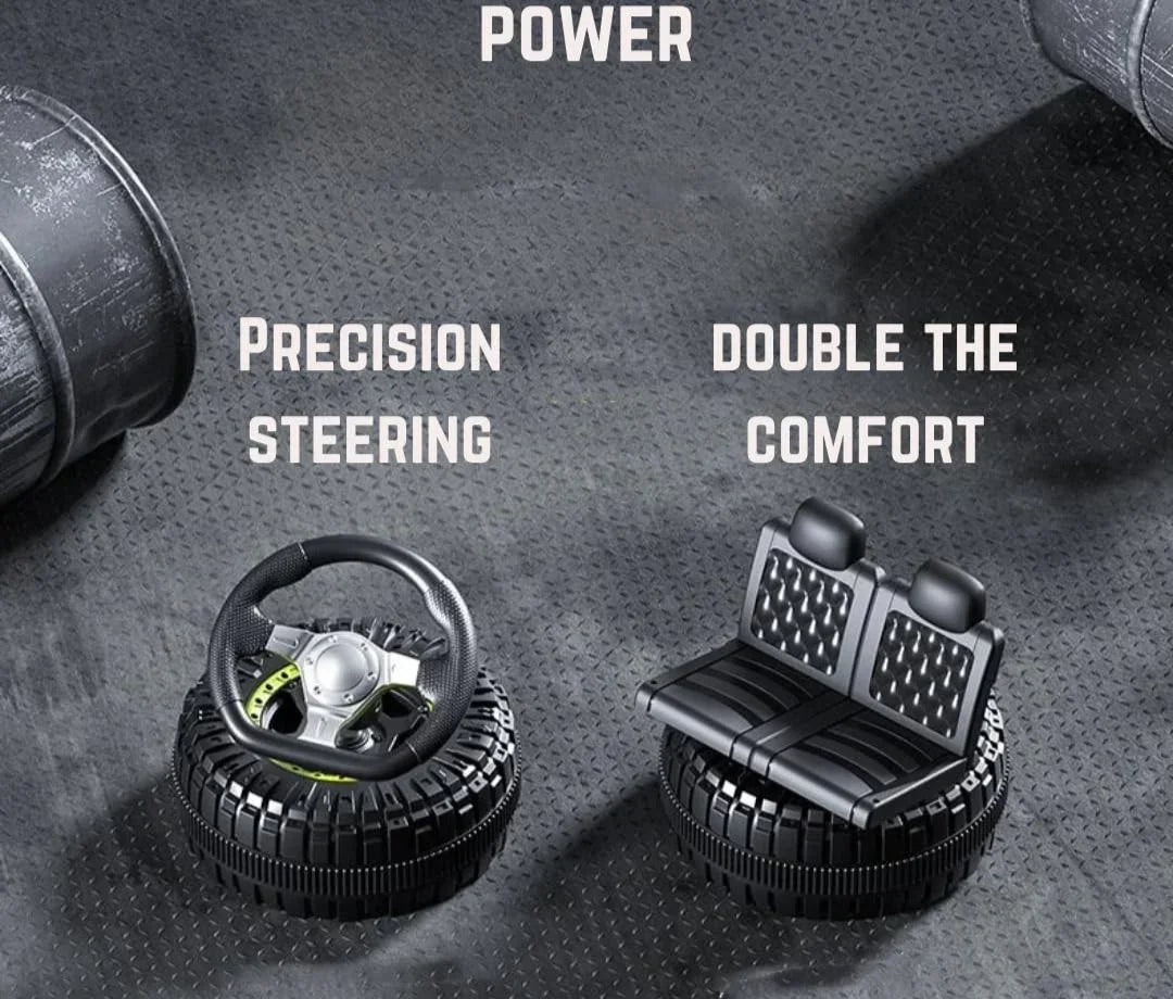 Battery-powered jeep for kids with working lights and off-road style