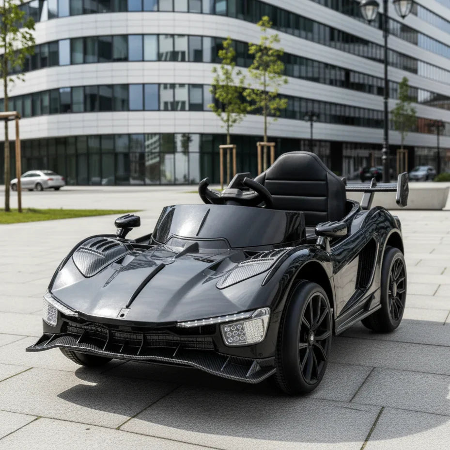 11Cart Premium 12V Kids Electric Ride-On Car with Remote Control, Music System & LED Headlights