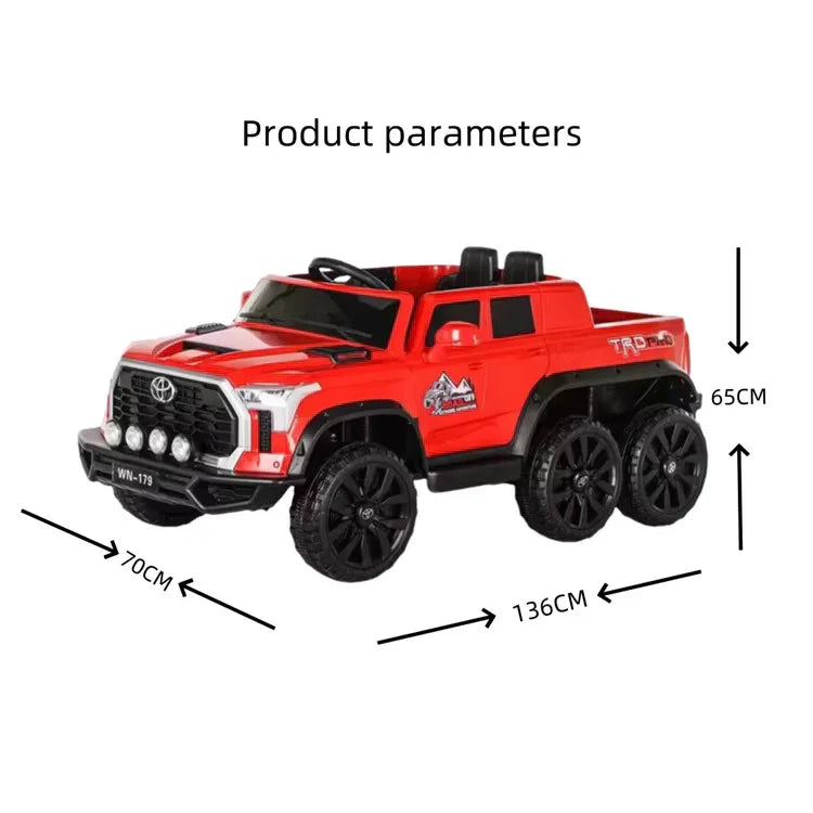 11Cart 6-Wheel 12V Electric Ride-On Truck for Kids with Remote Control & Suspension