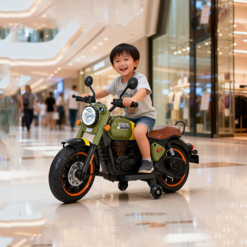 11CART Royal Enfield–Style Bullet Kids Electric Ride-On Bike