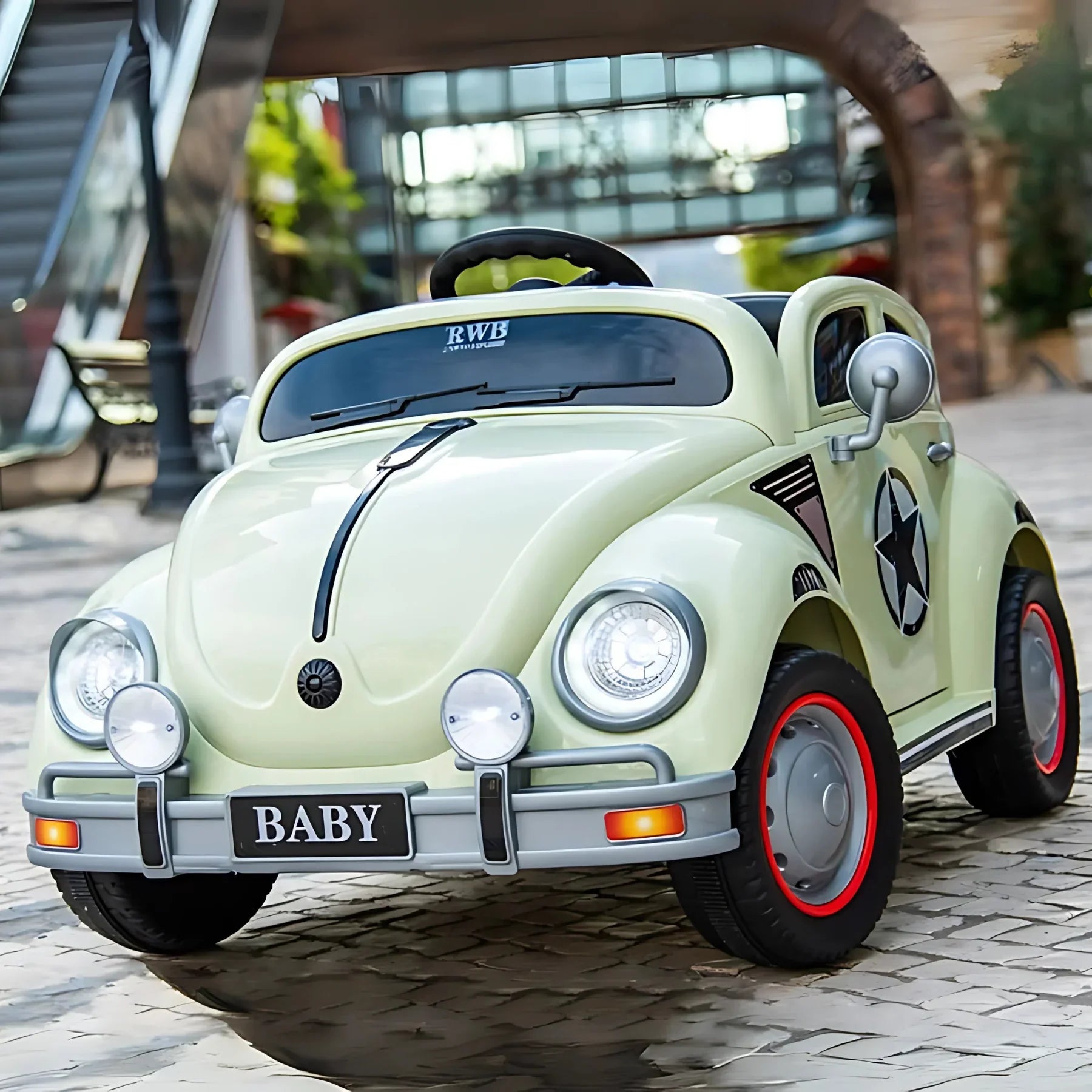 11Cart Volkswagon Beetle Style 12V Kids Electric Ride-On Car