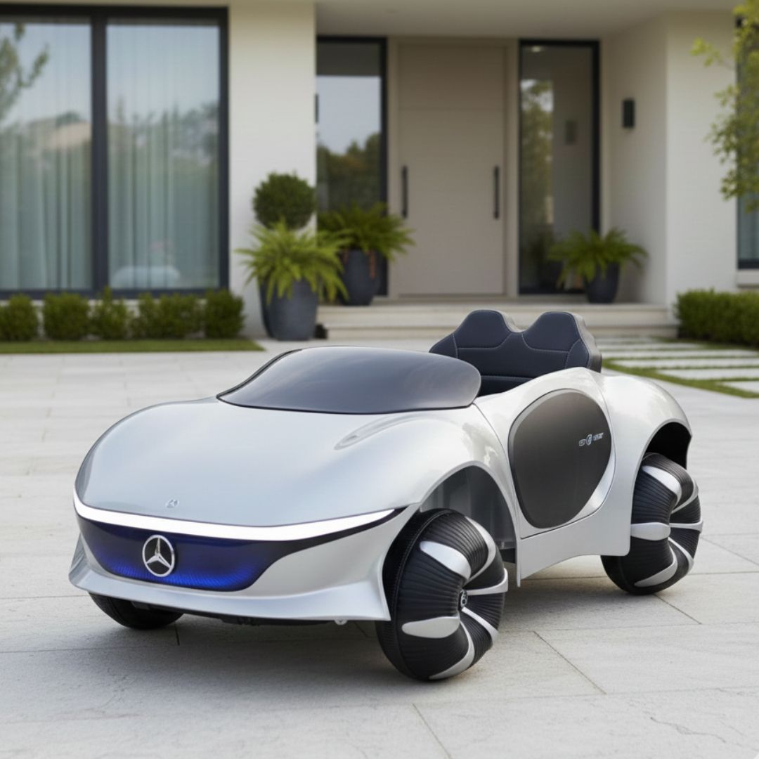 Mercedes Benz 12V Ride on Car with remote & Manual Drive for Kids - Red