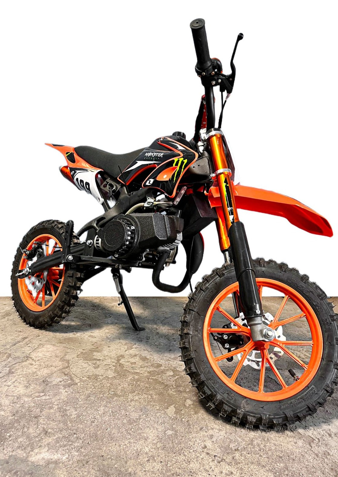 Carénage Noir Orange Pocket Bike Cross 47 / 49cc - AdreaPocket