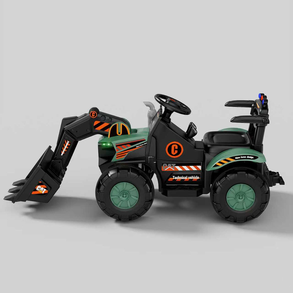 11CART Kids Ride-On JCB Excavator | 12V Battery-Powered Excavator Toy