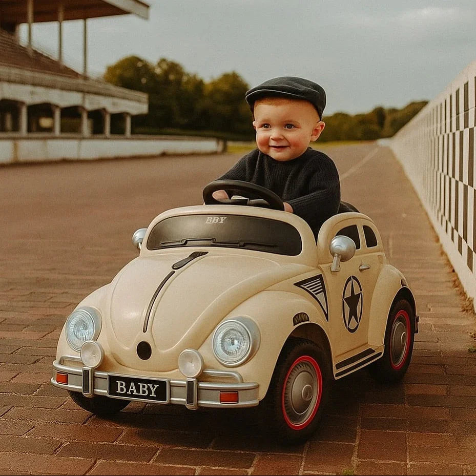 11Cart Volkswagon Beetle Style 12V Kids Electric Ride-On Car