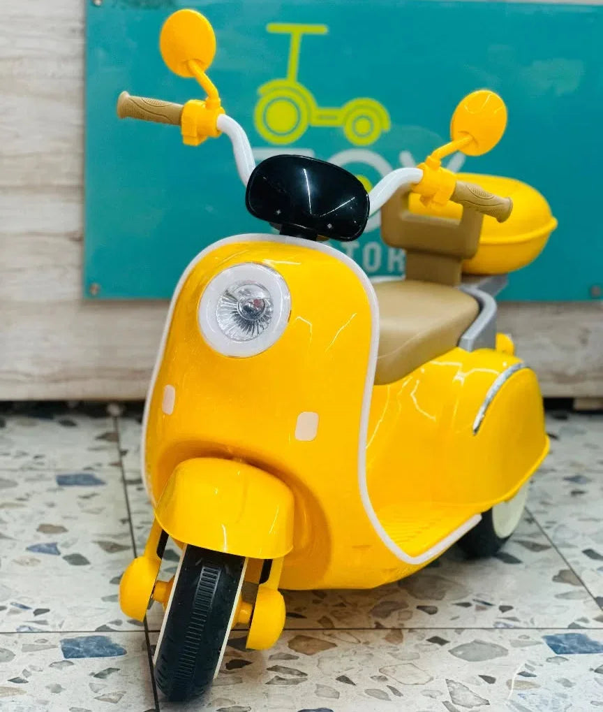 12V Electric Ride-On Vespa Mini for Kids – 3-Wheel Scooty | 11cart