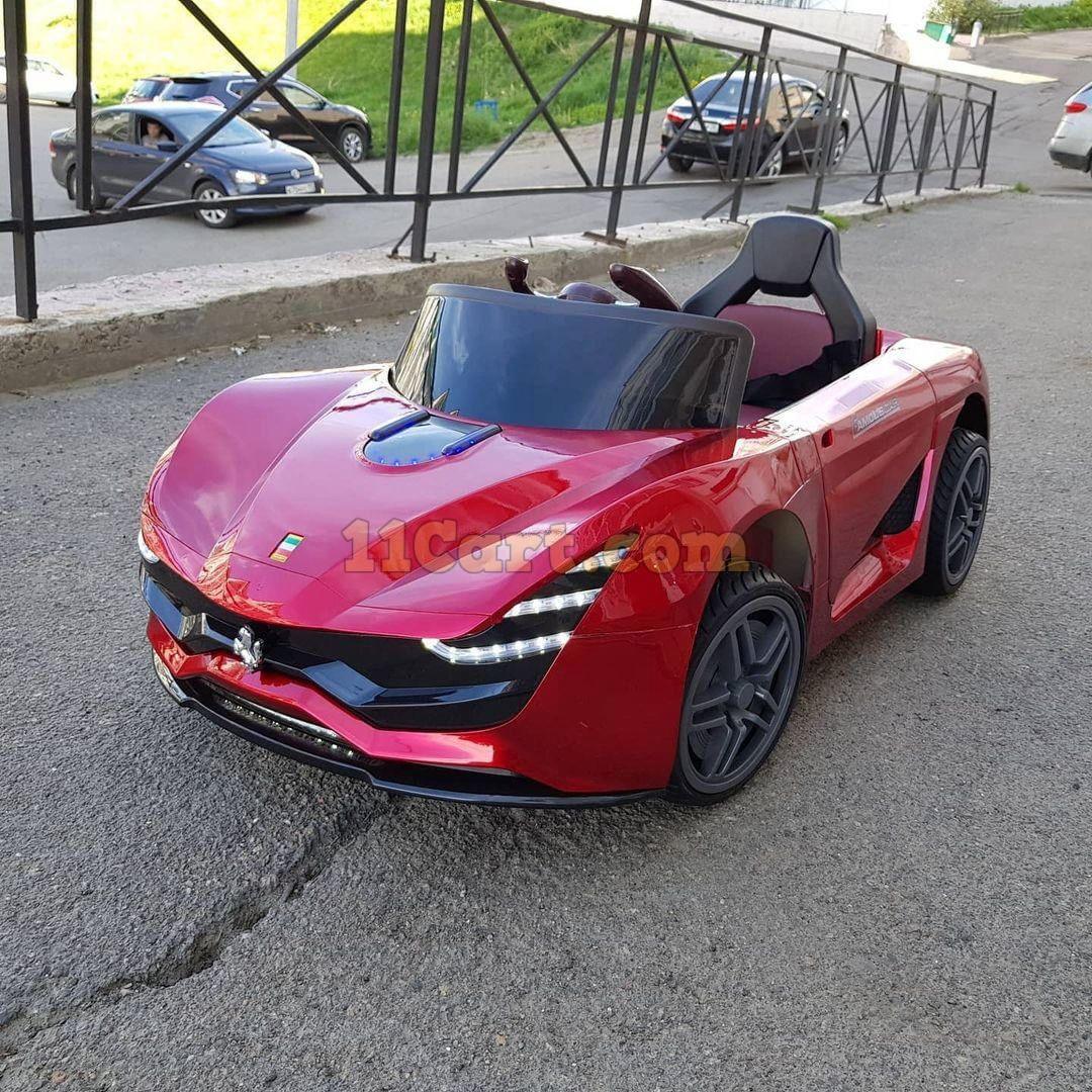 12V Ferrari Electric Ride on Car with Remote, Safety belt and LED lights for Kids - 11Cart