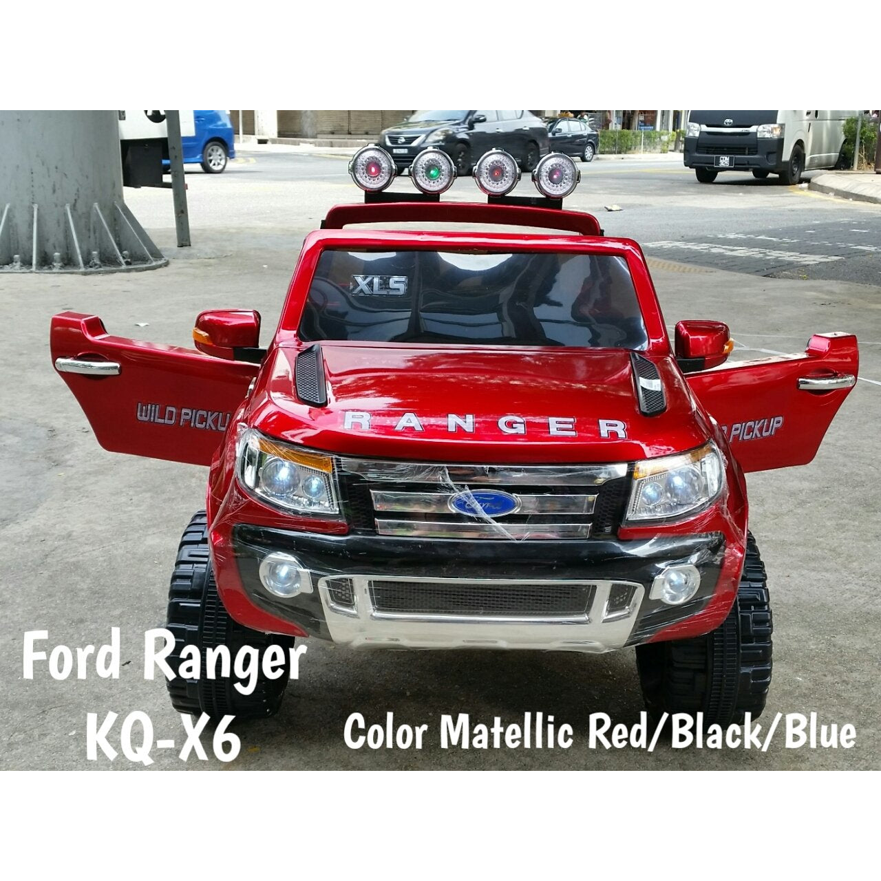 4x4 12V Pick-Up Ford Ranger Wildtrak Electric Car for Kids - 11Cart