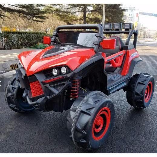 Off-road 12 V Battery Operated 4x4 Red Kids Jeep | Self & remote driving - 11Cart
