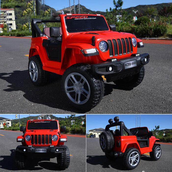 Remote Control Thar Type Ride on Jeep Children Car Hzbb-6668 - Red - 11Cart