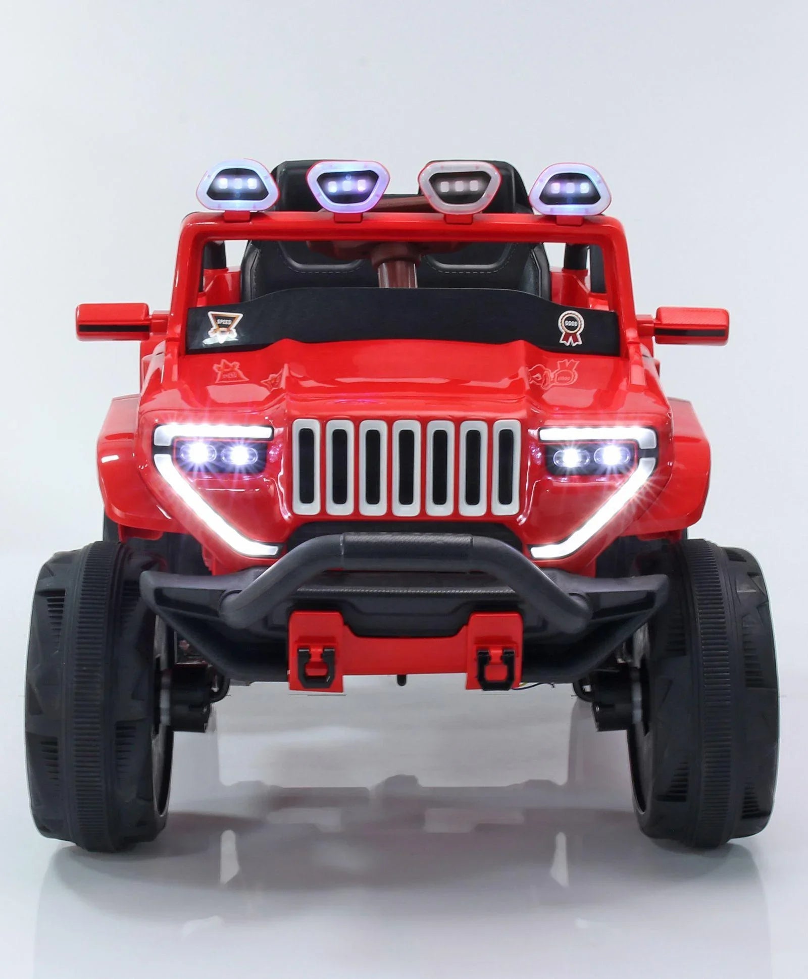 Jumbo-sized 12v 4 Wheel Drive Kids Electric Bugatti Jeep | Single Button start and 2 Point safety harness - 11Cart