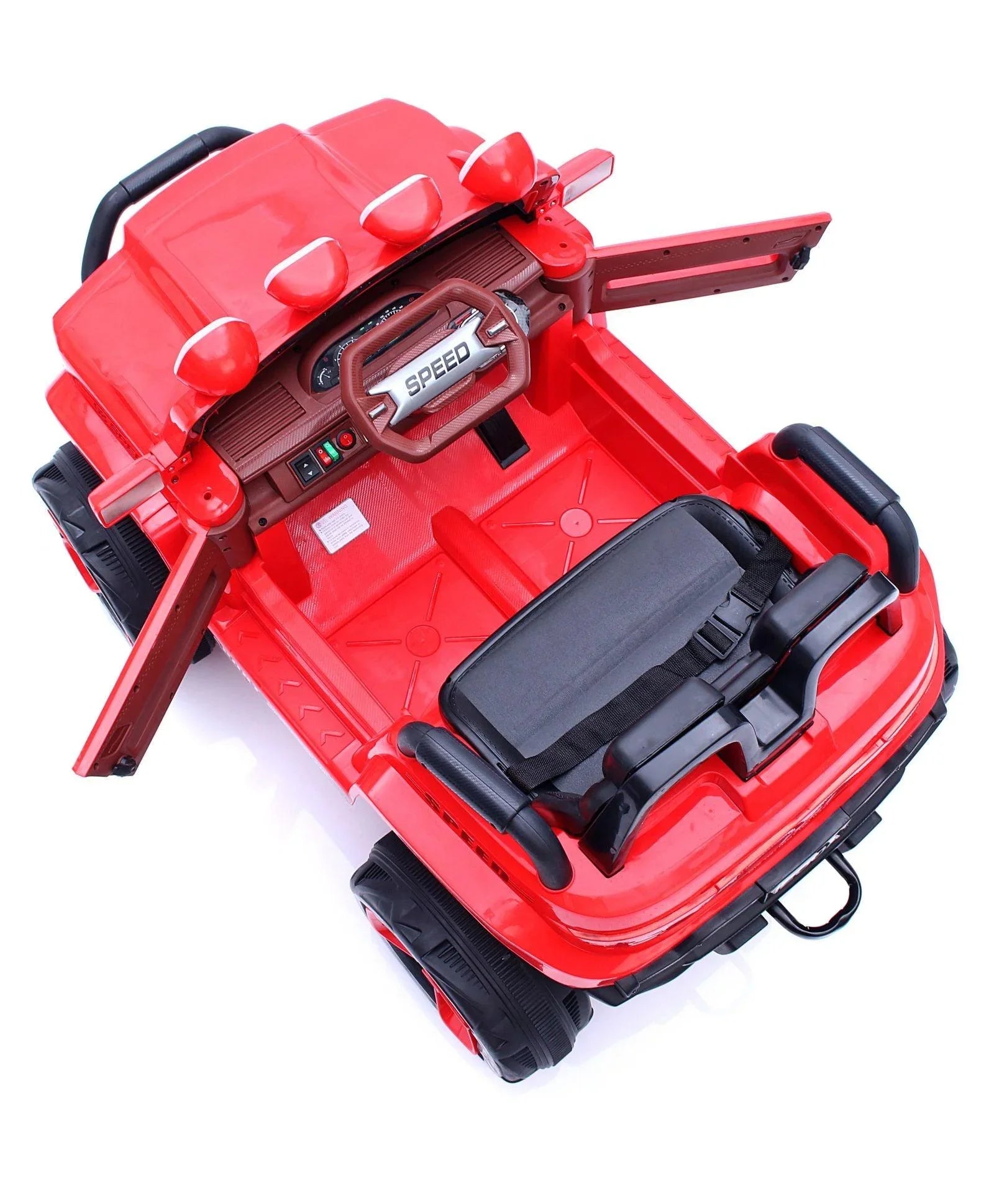 Jumbo-sized 12v 4 Wheel Drive Kids Electric Bugatti Jeep | Single Button start and 2 Point safety harness - 11Cart