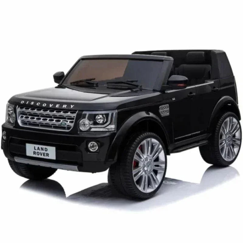 Battery-powered Land Rover SUV for children, featuring LED lights and sound effects