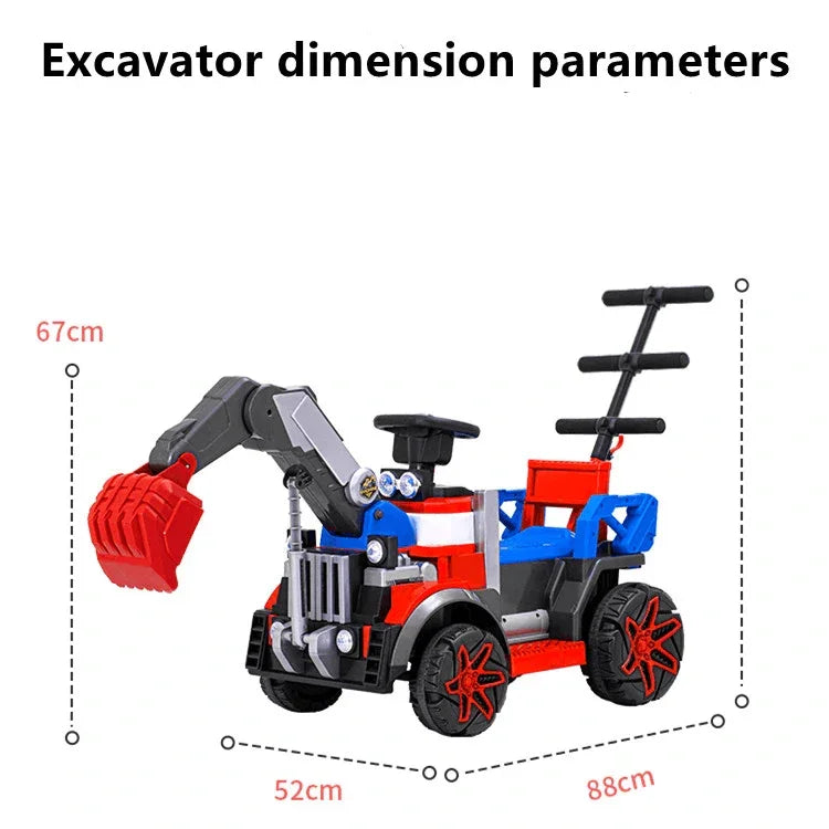 Durable kids' ride-on excavator, perfect for outdoor play and excavation adventures