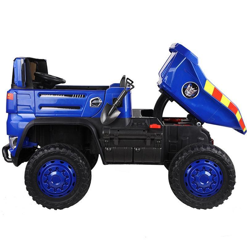 Electric lorry ride-on truck for kids, featuring an electric tipper and sturdy design