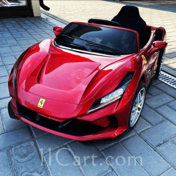 Official 12v Ferrari F8 Super Cars for Kids with Remote | Parental safety | Multifunctional Steering Wheel - 11Cart