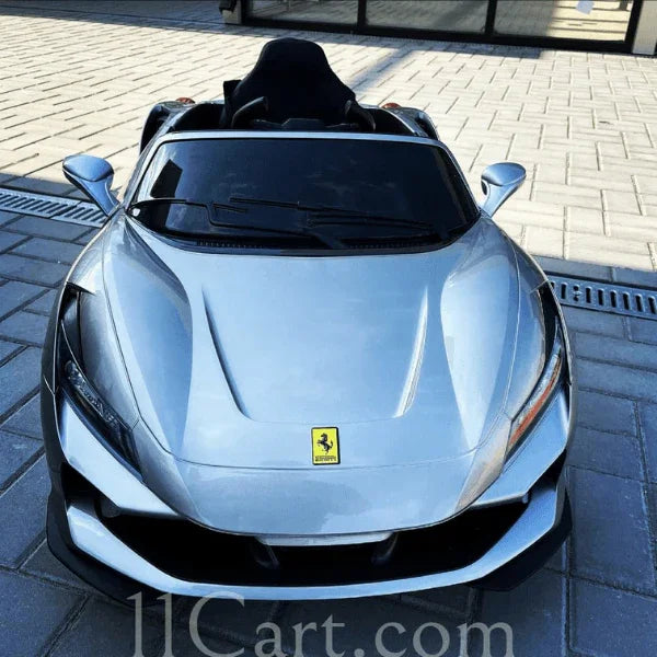 Official 12v Ferrari F8 Super Cars for Kids with Remote | Parental safety | Multifunctional Steering Wheel - 11Cart