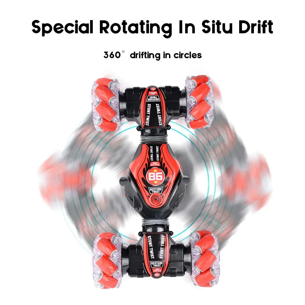 Watch Remote Control Stunt Car Gesture Induction Twisting Off-Road Vehicle Light Music Drift Dancing RC Toy Gift for Kids