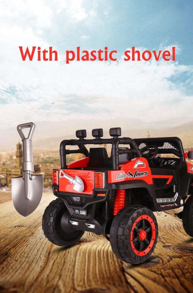 All-terrain Off-road 4X4 Red Electric Mercedes Truck for Kids with Portable Charging - 11Cart