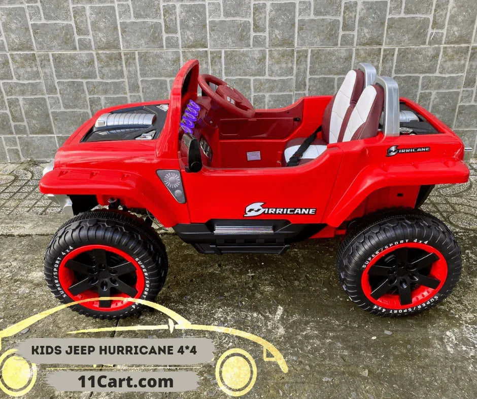 12V 4x4 Off Road Kids Electric Jeep with Parental Remote - 11Cart