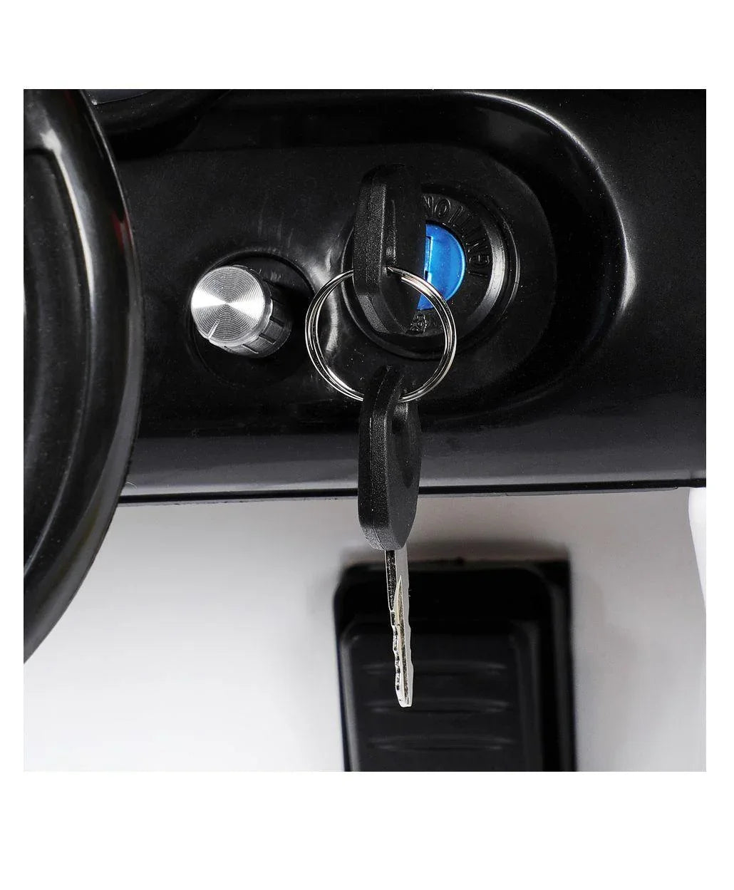 11CART White Battery-Operated Ride on Remote Control Kids Electric Car | 2 Point Safety Harness - 11Cart