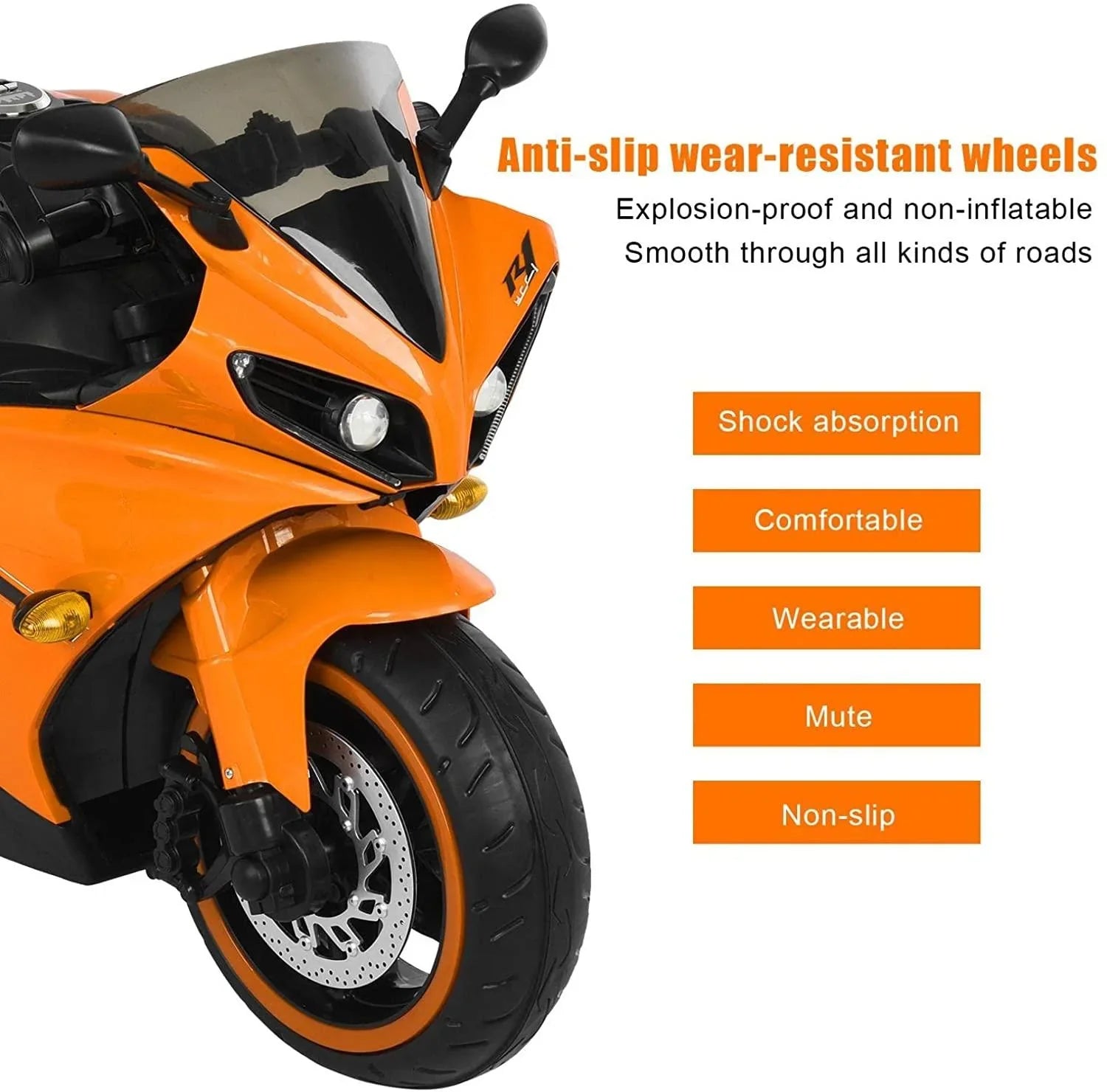 Kids' electric sports bike with training wheels, designed for beginners and fun playtime