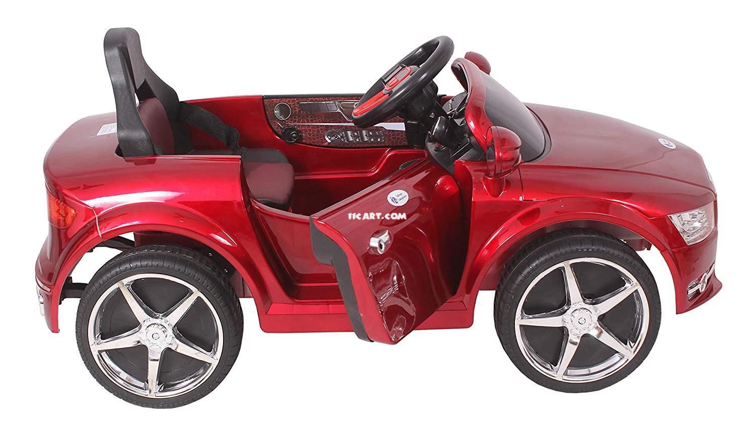 12v Red Audi A8 Coupe Electric Ride on Car for Kids with Safety Handle | Remote & Manual Drive - 11Cart