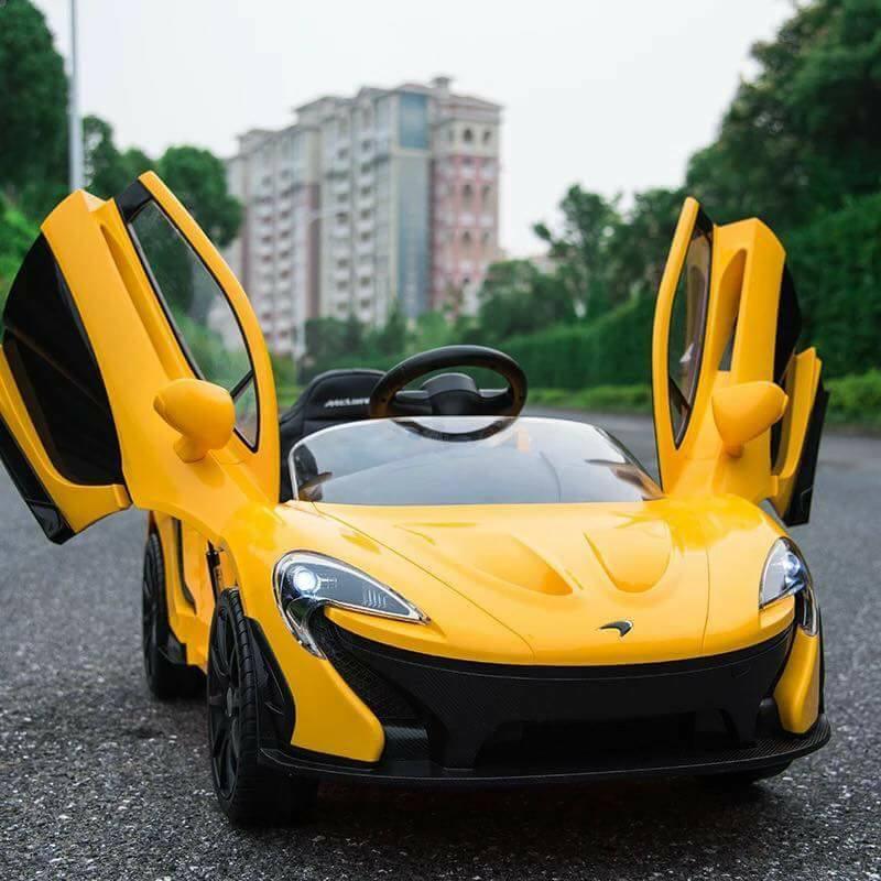 Mclaren P1 12V Remote Control Ride on SUV Car for Kids- Yellow - 11Cart