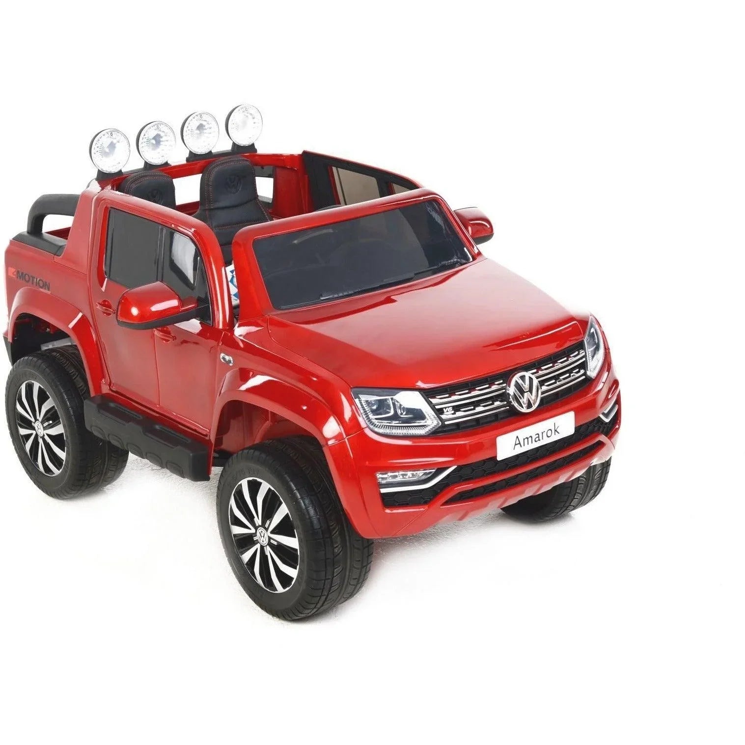 Rechargeable Volkswagen Amarok ride-on car for kids with a comfortable seat and remote control