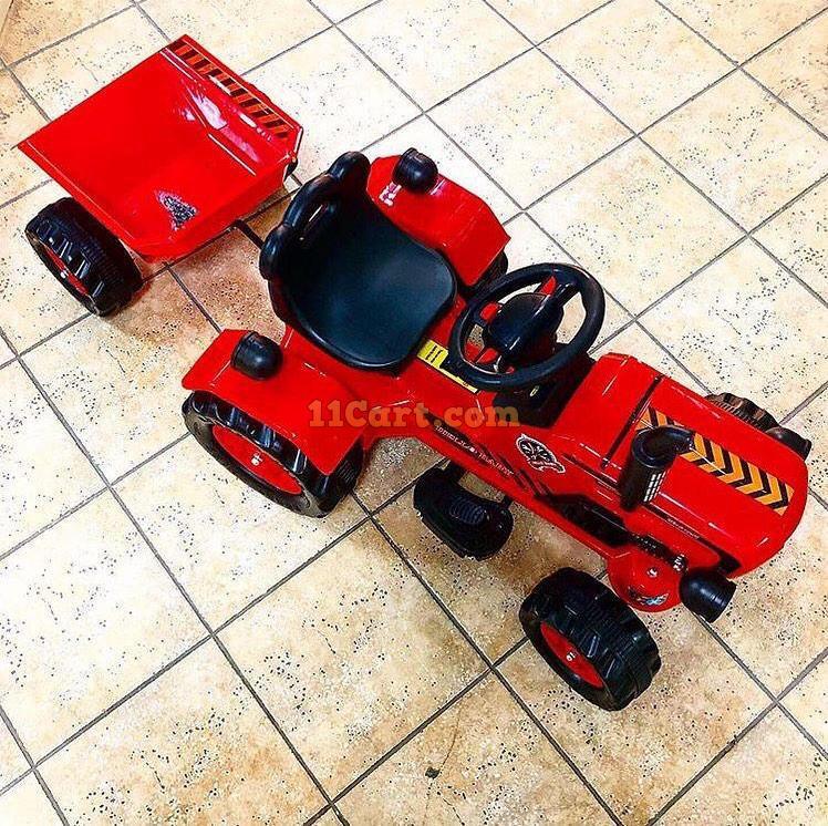 Brand New Battery Operated Red Ride on Tractor for Kids | with Powerful Motor System - 11Cart