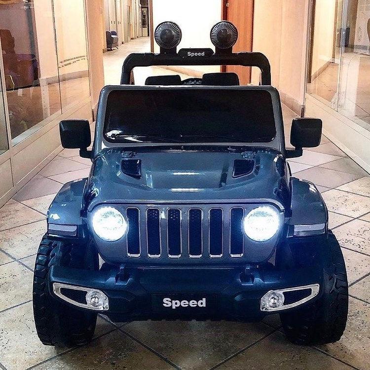 Speed Rubicon Battery Operated Jeep 12V For Children - Grey - 11Cart