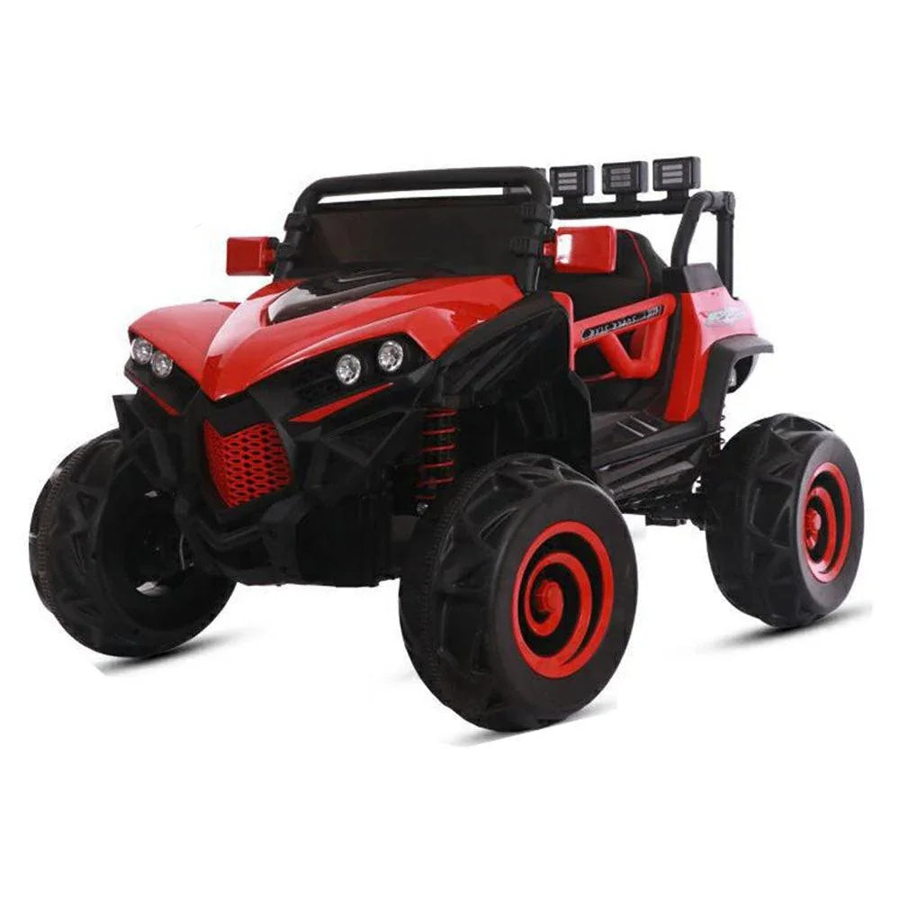 Off-road 12 V Battery Operated 4x4 Red Kids Jeep | Self & remote driving - 11Cart
