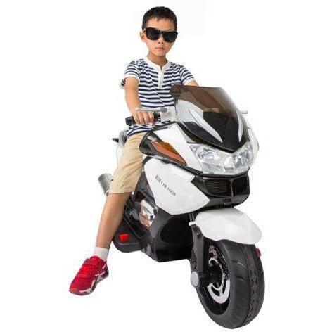 BMW R1200RT White 12V - HZB-118 Motorcycle for Kids - 11Cart