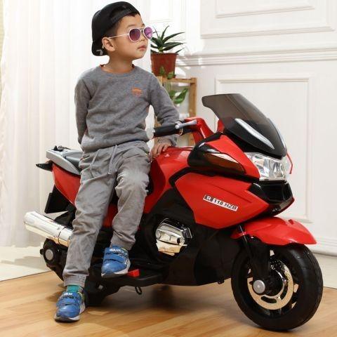 BMW R1200RT White 12V - HZB-118 motorcycle Bike for Kids | LED-backlighting - 11Cart