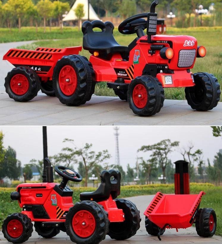 Brand New Battery Operated Red Ride on Tractor for Kids | with Powerful Motor System - 11Cart