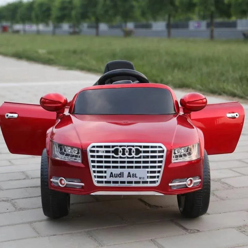 Compact Designed Black 12V Audi A8 Coupe Car for Kids | With Colorful Lights - 11Cart