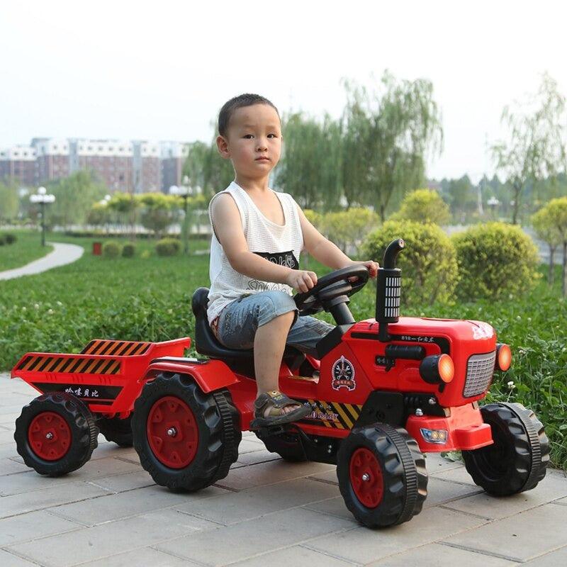 Brand New Battery Operated Red Ride on Tractor for Kids |  with Powerful Motor System - 11Cart