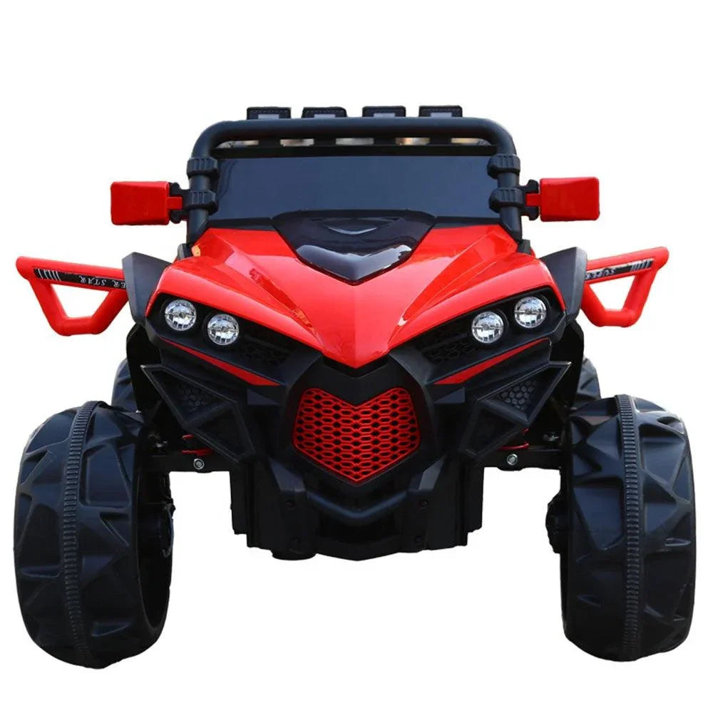 Off-road 12 V Battery Operated 4x4 Red Kids Jeep | Self & remote driving - 11Cart