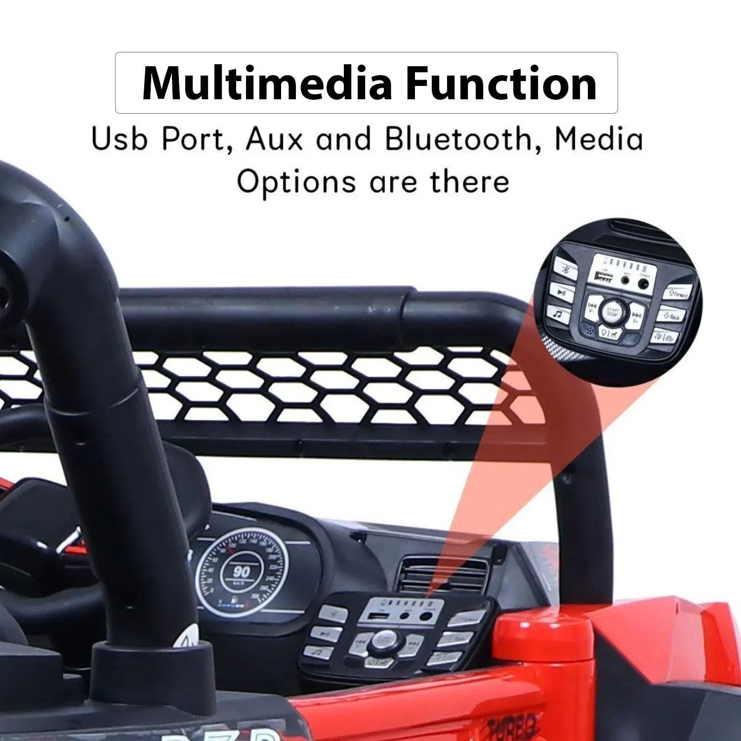 12V 4×4 NEL 918 Electric Jeep Car for Childrens with Remote Support - 11Cart