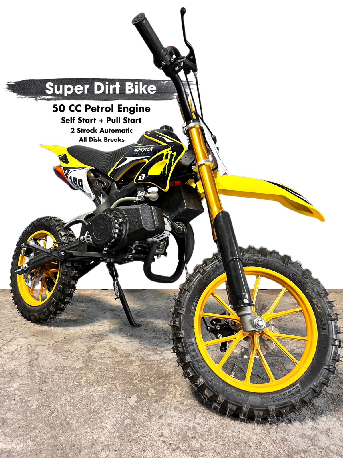 Super Dirt Bike For Kids |Petrol Bike For Kids 49CC & 50CC With Dis Brake 
