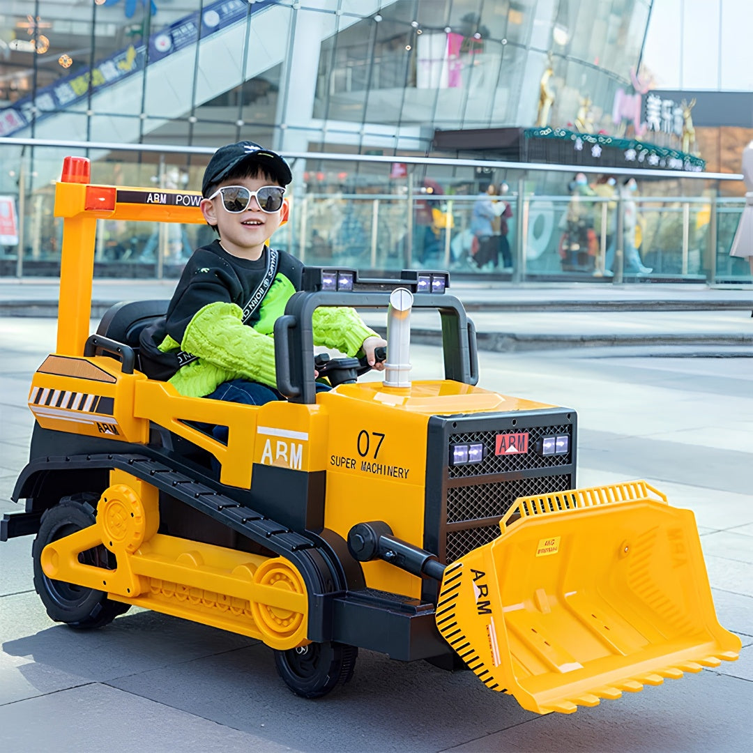 11CART Premium Kids Ride-On JCB Bulldozer – Electric Construction Vehicle
